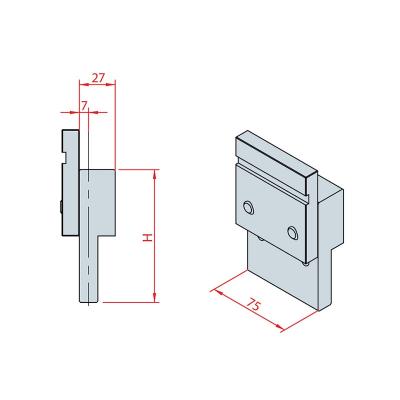 4227: Intermédiaire H 150, longueur 75 mm