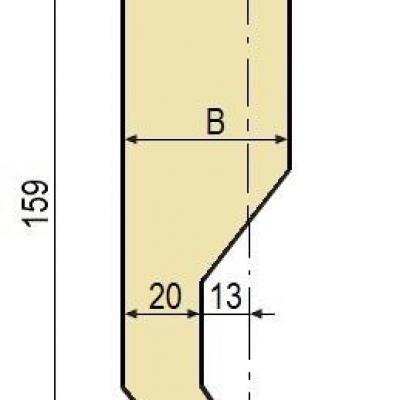 C10W: Poinçon 78° r2 h 159 mm