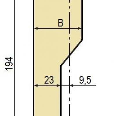 C15: Poinçon 78° r2 h 194 mm