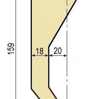 D10W: Poinçon 78° r1 h 159 mm