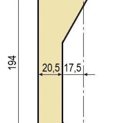 D15W: Poinçon 78° r1 h 194 mm