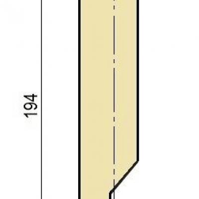 E15: Poinçon 78° r2 h 194 mm