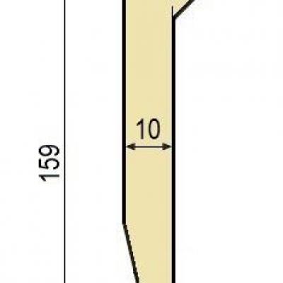 J10W: Poinçon 26° r1 h 159 mm