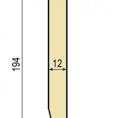 J15W: Poinçon 26° r2 h 194 mm