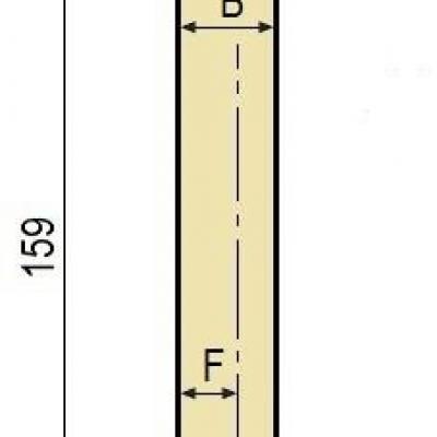 R10: Poinçon 78° r2 h 159 mm