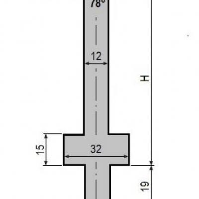 V6-78: matrice V6 à 78°, H90 mm