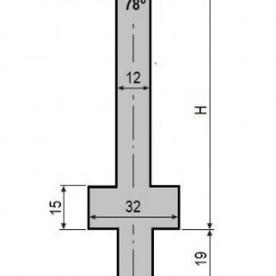 V8-78: matrice V8 à 78°, H90 mm